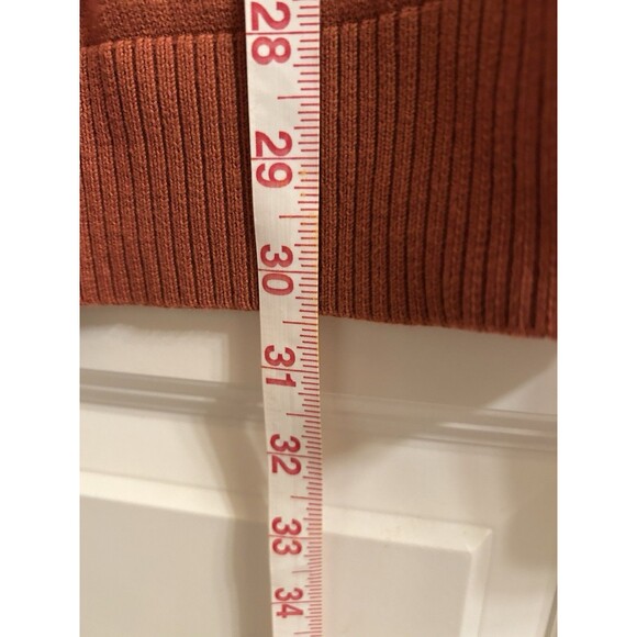 CJ Banks Women’s Rust Classic Appliquéd Cardigan Button Size 3X - Picture 5 of 6